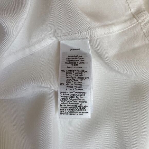 Madewell Alexa Chung White Shirt L Button-Up Pockets Sexy Glam Minimalist Preppy - Picture 4 of 9